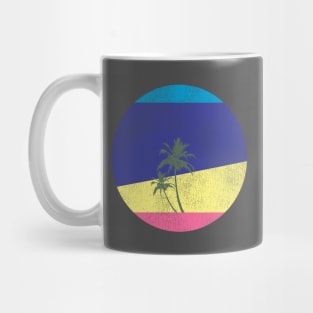 Retro Palm Tree and Beach Mug